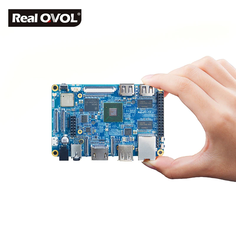  RealQvol FriendlyARM NanoPC T3 Plus Placa de desarrollo S5P6818 Cortex-A53 14 GHz + 2GB DDR3 + 16GB