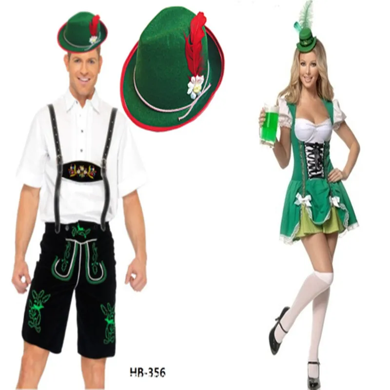 New Men Women Green Beerfest Oktoberfest Beer Maid Peasant Dress German