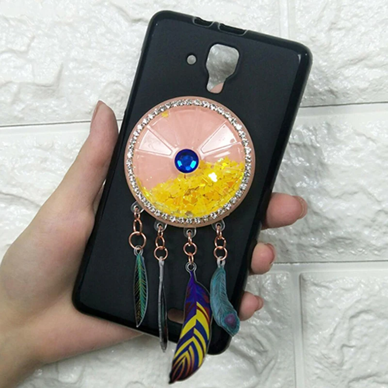 Dneilacc Glitter Bling Cover For Lenovo A536 Silicon Phone Case Dynamic Liquid Quicksand Cases | Мобильные телефоны и