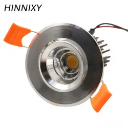 Hinnixy супер яркий серебристый светодиодный светильник 5 W 90 V-260 V 55 мм Вырезать отверстие встраиваемые потолочный светильник Кухня