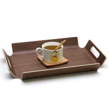 

2019 European style High Quality Wood Fruit dishes Design Coffee Dinner plates Portable Snack melon disk Home Tableware set