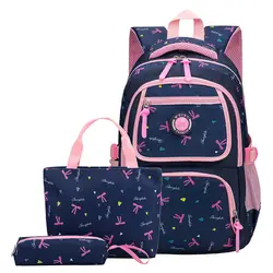 3 шт./компл. печати школьные сумки для подростков девочек рюкзаки Дети милый рюкзак мешок школы Леди Школа Рюкзак mochila