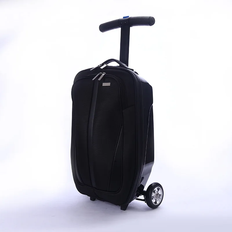Ребенок сумка в виде скутера с колеса скейтборда чемодан Чемодан Дорожный чемодан-тележка