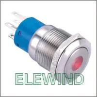 

ELEWIND 19mm Red Dot illuminated Latching push button(PM192F-11ZD/R/12V/S)