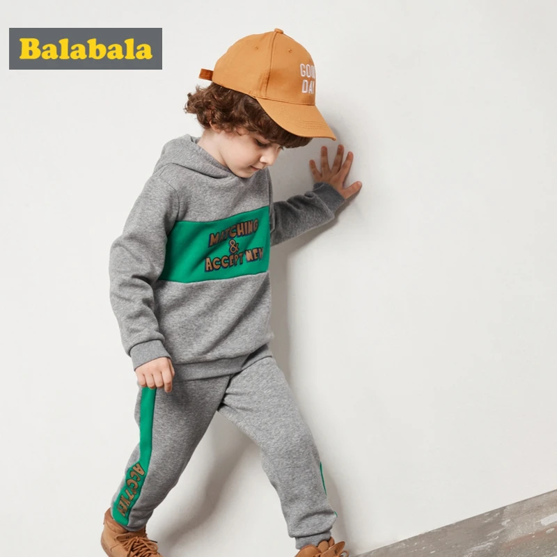 Balabala/теплый комплект из 2 предметов с флисовой подкладкой для маленьких