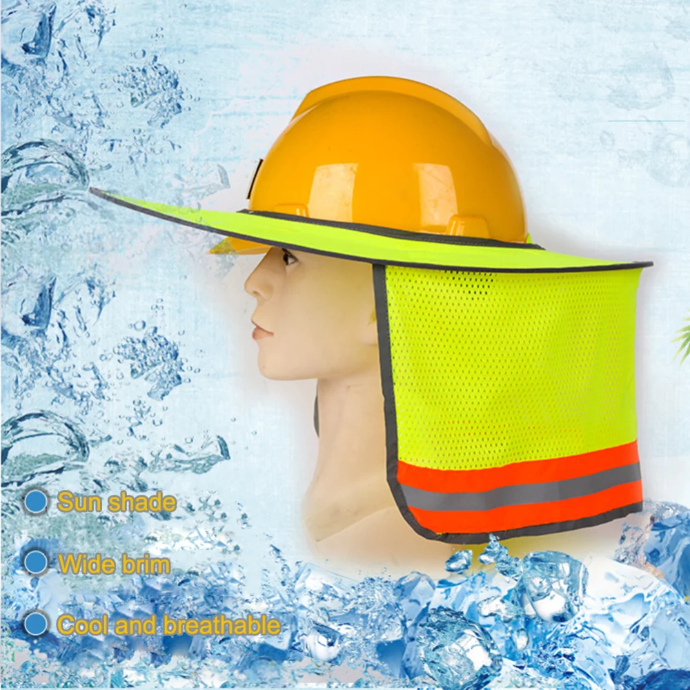 full brim hard hat sun shade