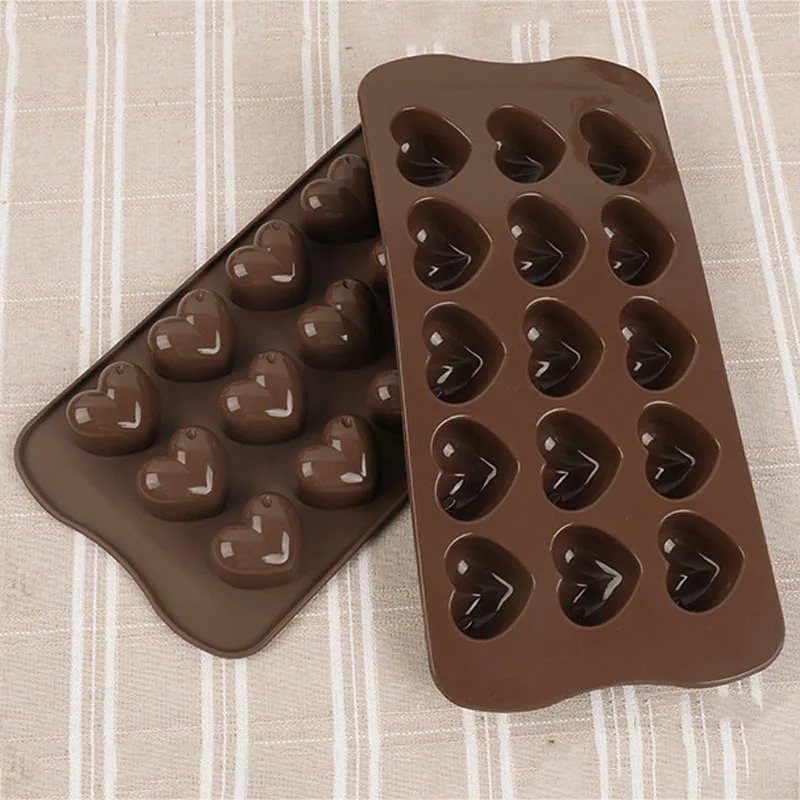 Suuker Heart Chocolate Molds 2 Pack, 10-Design Hearts Molds Rose Mold