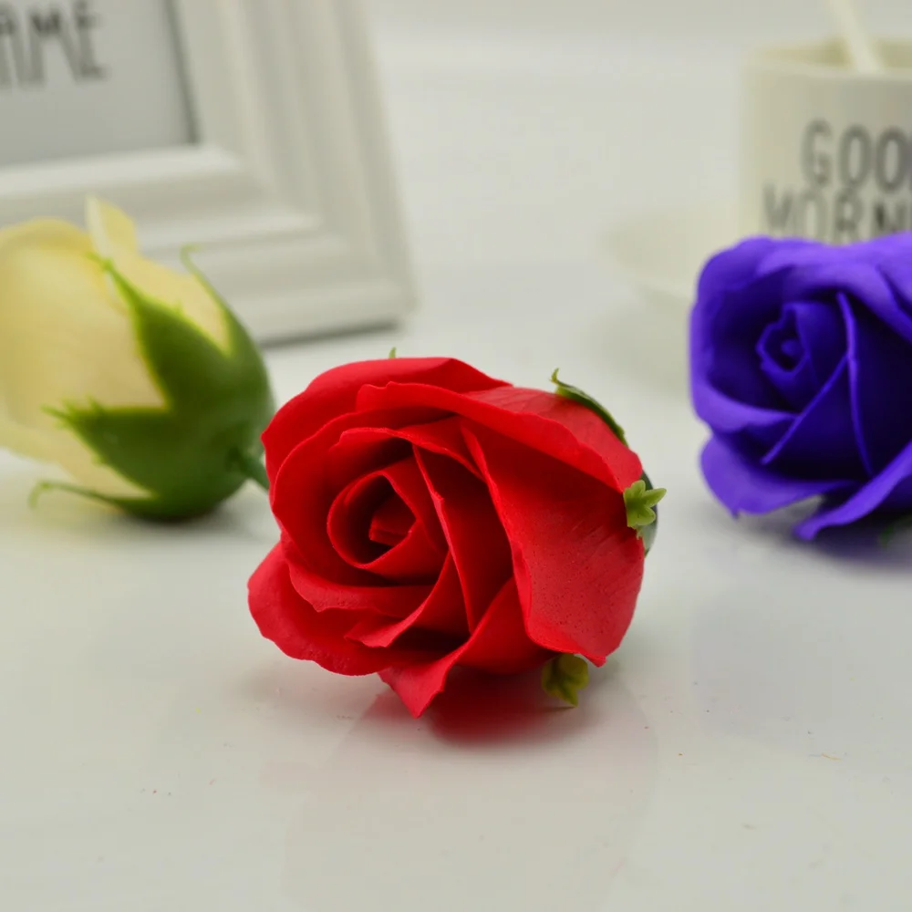 2 шт. 5x6 см Дешевое мыло с розами Романтическая свадьба подарок на день Святого Валентина украшение для семейного банкета клип искусство искусственные цветы
