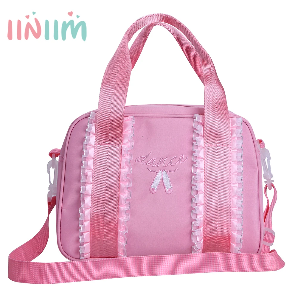 

Girls Ballet Bag Toe Shoes Embroidered Back Carry with Detachable Strap for Pretty Girl Children's Backpacks