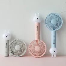 Милый портативный кулер вентилятор со светодиодный светильник USB Перезаряжаемый ручной мини-вентилятор кулер охлаждающий вентилятор кондиционера