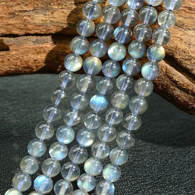 

Grade AAA Natural Labradorite Beads Blue Luster Labradorite Beads NOT Dyed 3mm-8.5mm Polished Round 15 Inch Strand MD07