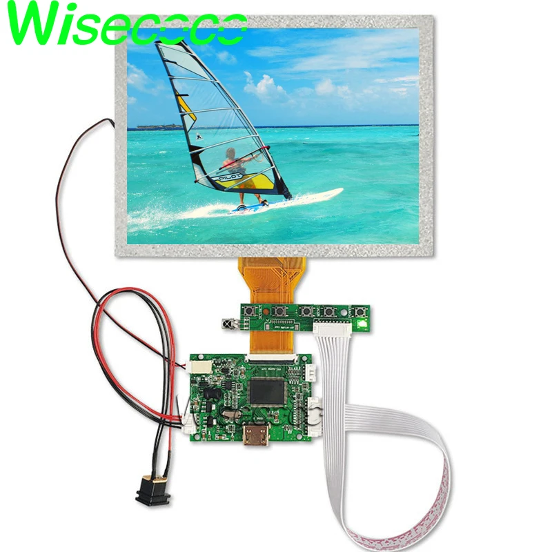 

8'' inch tablet LCD screen 800x600 high resolution HDMI VGA AV LVDS board for Raspberry Pi car dvd projection AT080TN52 v.1