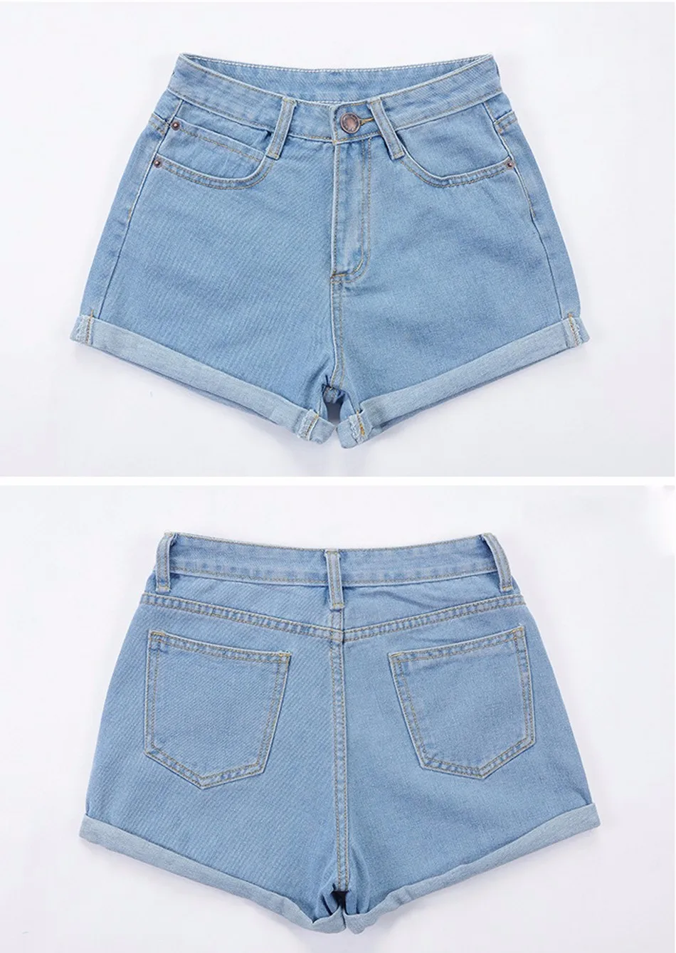 Новинка летние джинсовые шорты с высокой талией синие повседневные женские короткие джинсы большего размера женские свободные шорты из денима 26-32 S2033