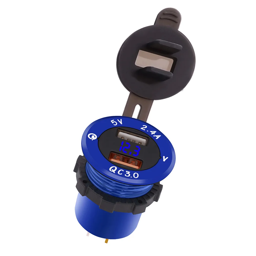 Автомобильный прикуриватель QC 3 0 двойной usb разветвитель зарядное устройство