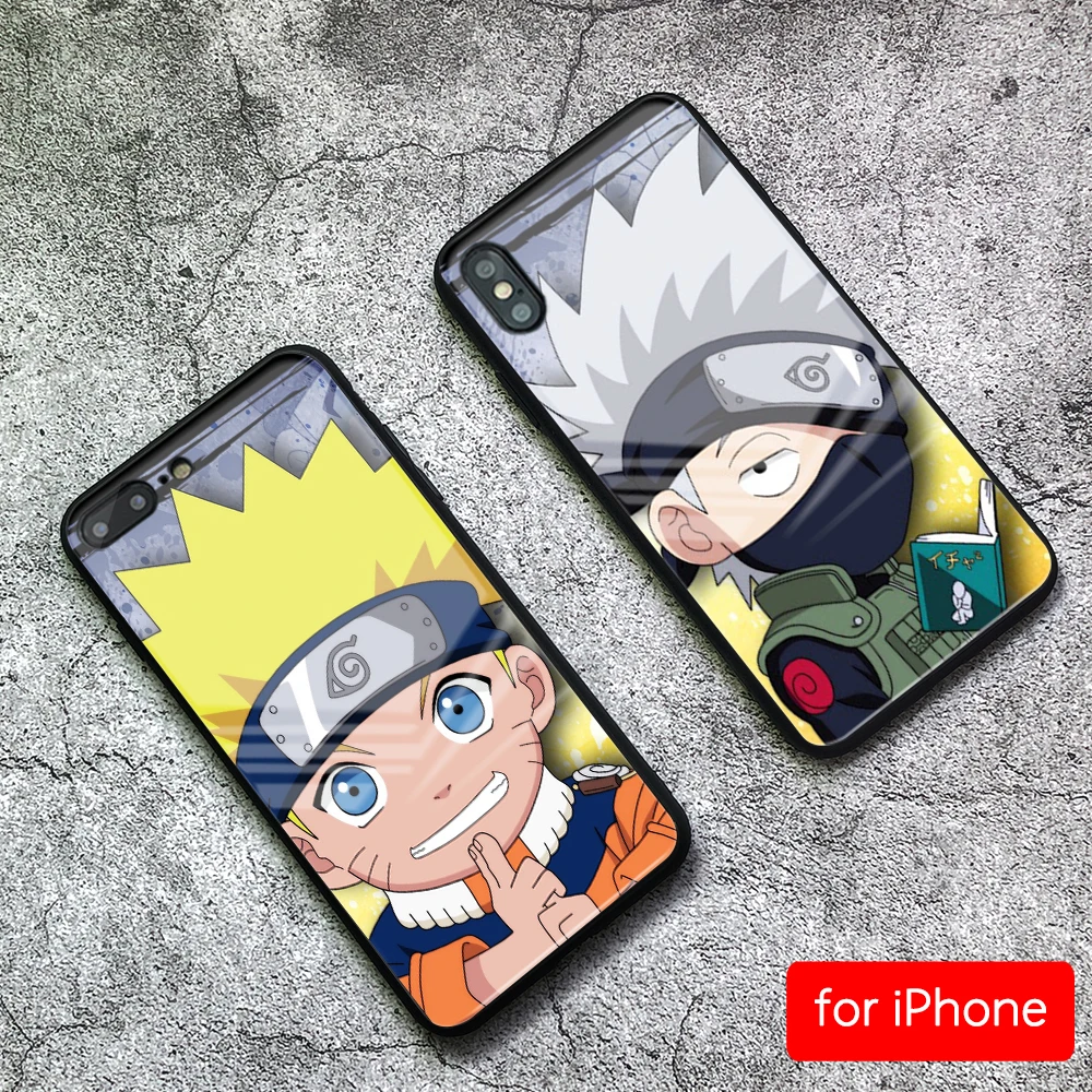 FinderCase for iPhone XR Case Tempered Glass Hard Back Naruto Cute