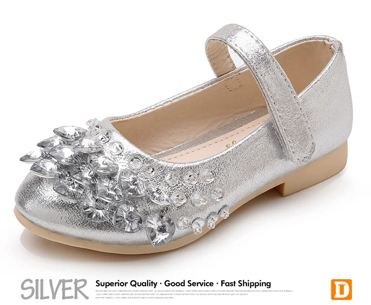 Алмаз Сияющий детская обувь для девочек вечерние дети девочки кожаной обуви балерина принцесса обувь для Детские платья для девочек Размеры 26-36