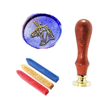 Единорог линия индивидуальная восковая печать штамп металлический Дракон ручка запечатывания воск комплект печатей Подарочный винный набор пакет свадебные приглашения конверт