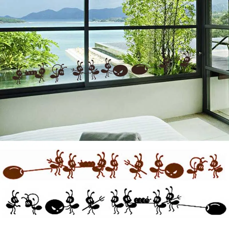 

1PC Waterproof PVC Home Cute Ant Cartoon Fashion Moving Decoration Sticker