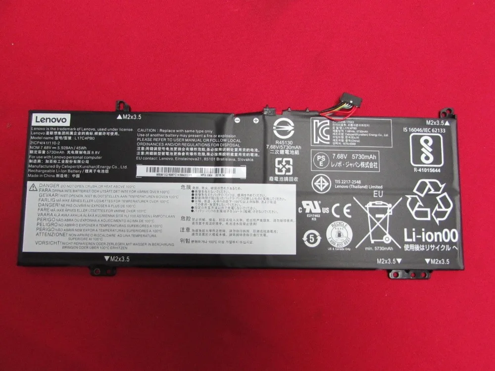 Оригинальный аккумулятор для Lenovo Air 14 Yoga 530-14IKB IdeaPad 530 530s Flex 6-14 14ARR 14IKB 15 L17C4PB0 L17M4PB0