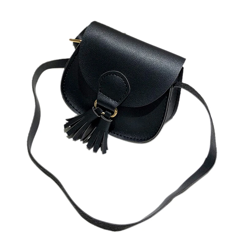 1PCS PU Leather Tassel Shouler Bags For Baby Girl Kids Girls Mini Coin Purse Cross Body Bag Messenger bag Clutch Bag 7Colors