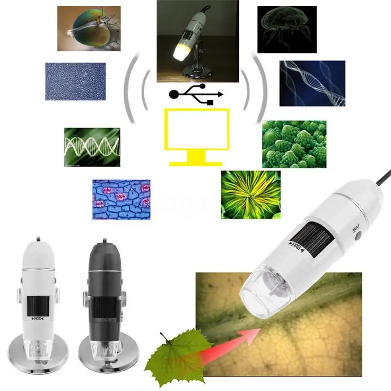 1000X8 светодиодный электронный Микроскоп Цифровой USB профессиональное крепление увеличением микроскоп