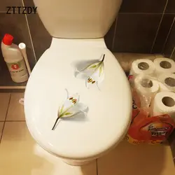 ZTTZDY 13,2*24,6 см Красивые цветы современное искусство домой Настенный декор WC наклейка на унитаз T2-0222