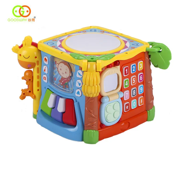 

Educational toys children shape matching building blocks 1-2-3 years old one and a half baby six-sided box intelligence box