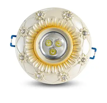 

European style LED ceiling lamp embedded carved downlight living room energy-saving Resin crystal decro home lighting indoor
