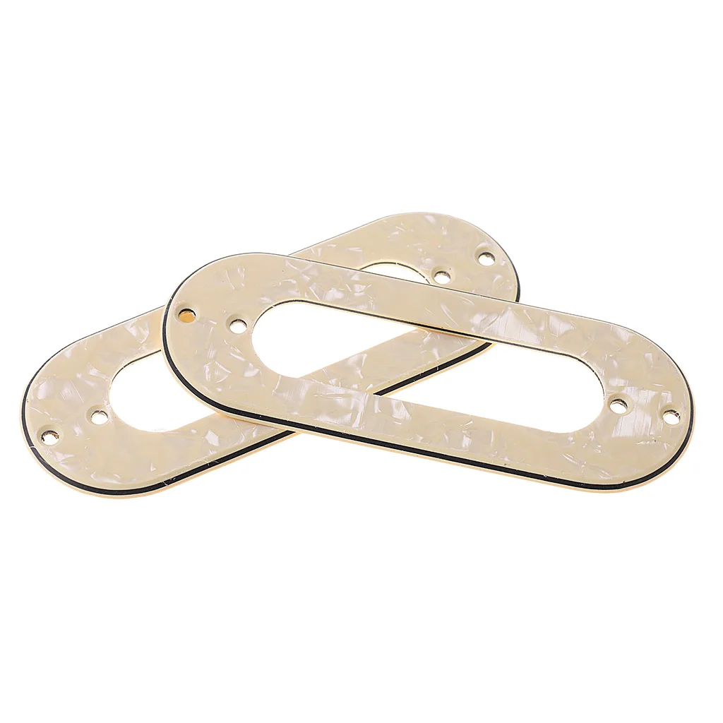 3 piece Durable Guitar Pickup Metal Frame Single Coil Mounting Surround Ring for ST TL Guitar Parts Beige