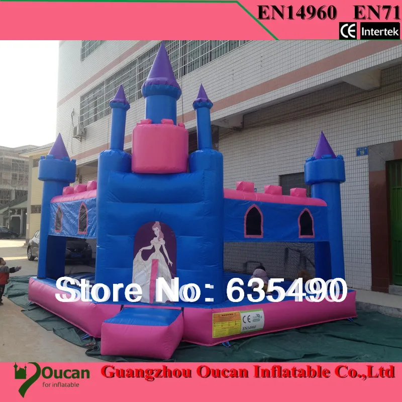 5x5x3.5m PVC tarpaulin inflatable princess bouncer castle, inflatable bounce house