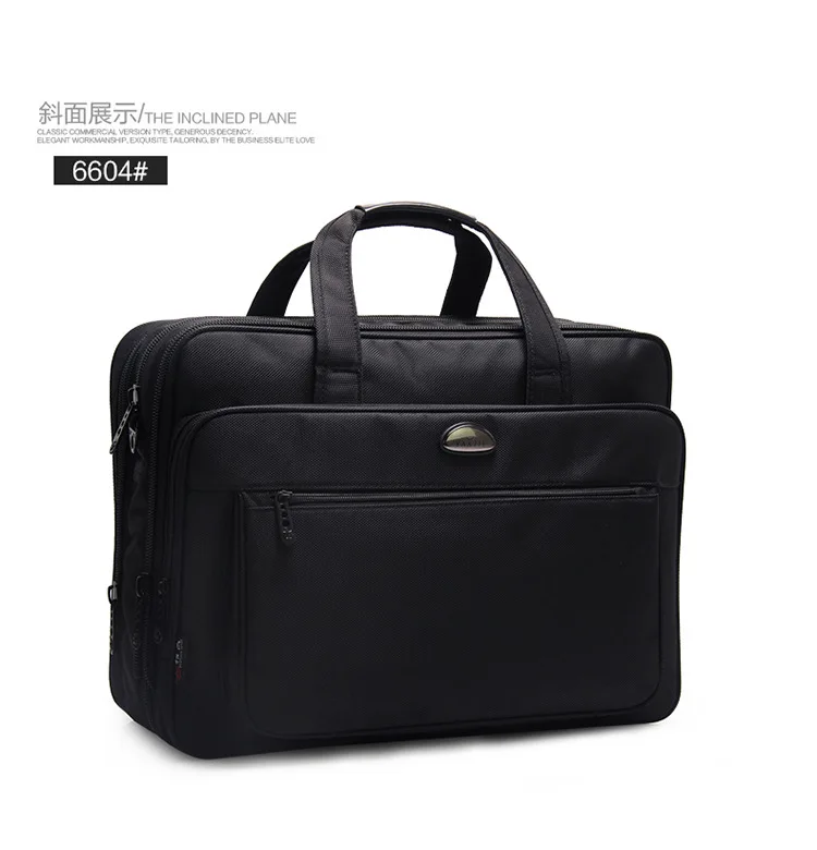 6601 New Fashion Business Man Bag large Capacity Briefcase Oxford Shoulder Bag Handbag Kit Computer Bag Oxford Briefcase