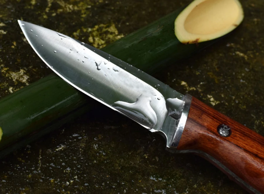 MAD BULL фиксированный нож 440 Лезвие сталь+ деревянная ручка для кемпинга тактические охотничьи ножи инструмент для выживания EDC