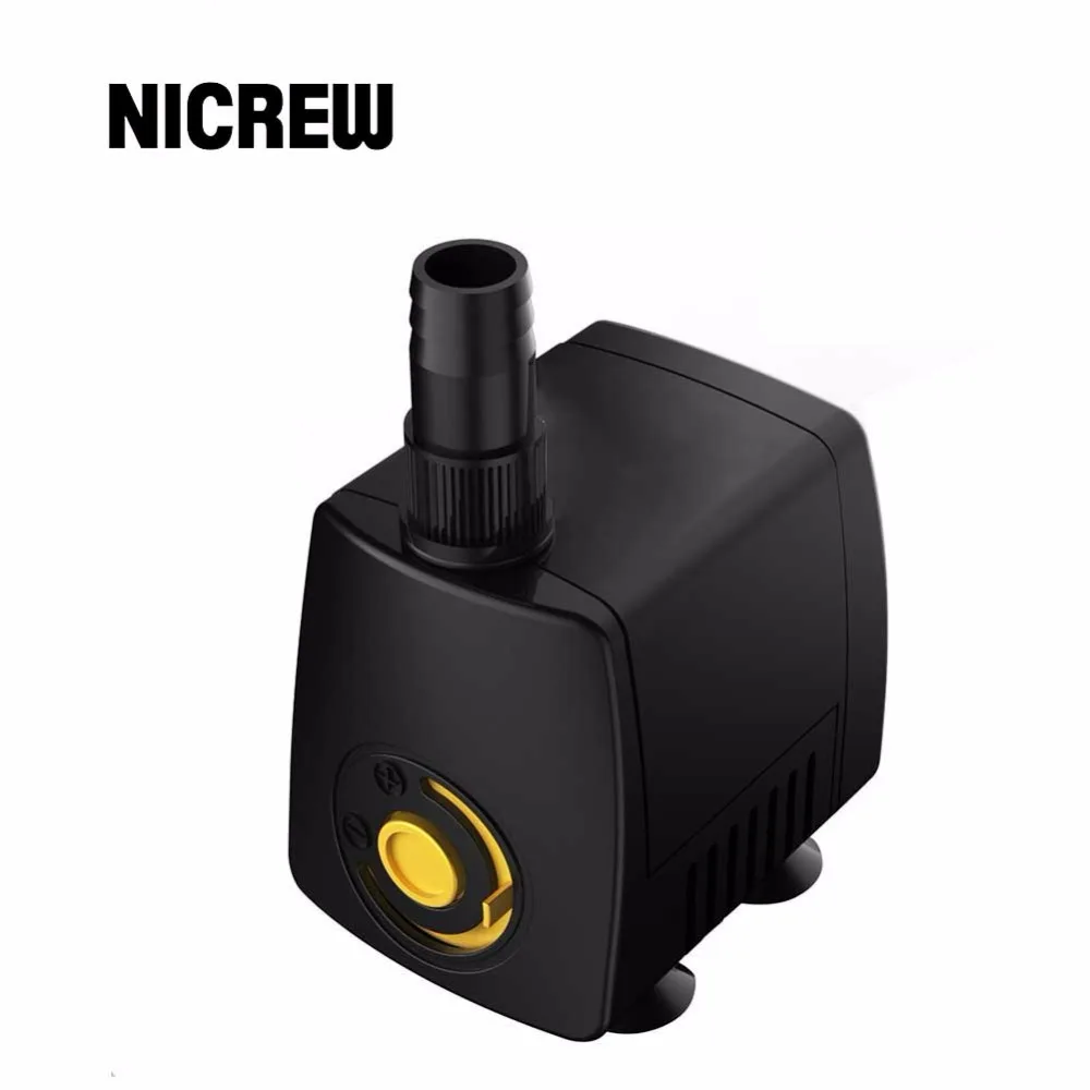 Погружной водяной насос Nicrew 92 GPH для аквариума аквариумный фонтанный гидропонный