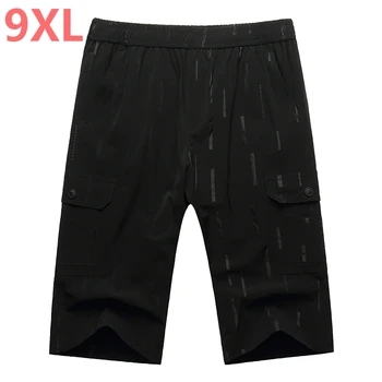 

2018 big size 8XL 7XL 6XL New Fashion brand summer Men Shorts Straight Knee Length Shorts beach beach shorts men board shorts