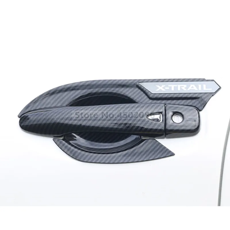 Автомобильный чехол из углеродного волокна для Nissan X-trail X trail от до /крышка для дверных чаш из АБС-пластика, аксессуары для автомобиля 4-8p - Цвет: D   8PCS