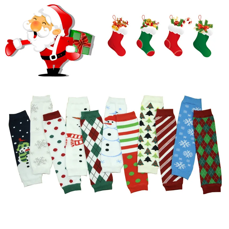 Christmas Baby Legwarmers Knee Socks For Baby Boys Girls Baby Knee Pads