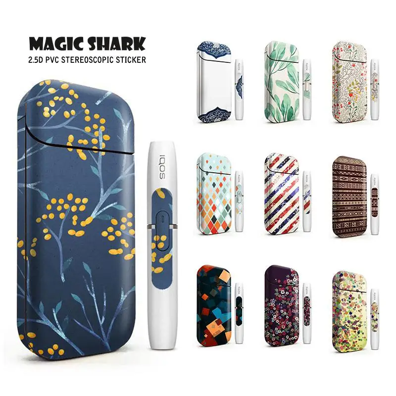 

Magic Shark Fashion Bubble Flower Case Cover Film Sticker for IQOS 2.4 Plus for IQOS 2.4p Case Cover E Cigarette