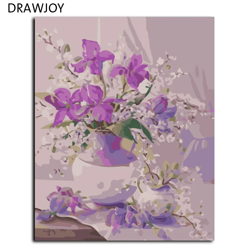 Безрамная Картина Настенная акриловая живопись по номерам абстрактный рисунок diy картина маслом по номерам 40*50 см цветок G410