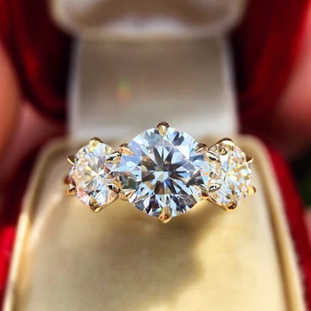 

MOONROCY Silver Color CZ Wedding Ring Engagement Cubic Zirconia Crystal Rings for Women Girls Jewelry Wholesale Dropshipping