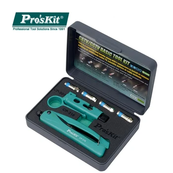 

Coaxial Cable Wire Stripper CATV/CCTV Check Repair Basic Set Of Tools Installation Multi-Function Cable Crimping Pliers Tool Kit