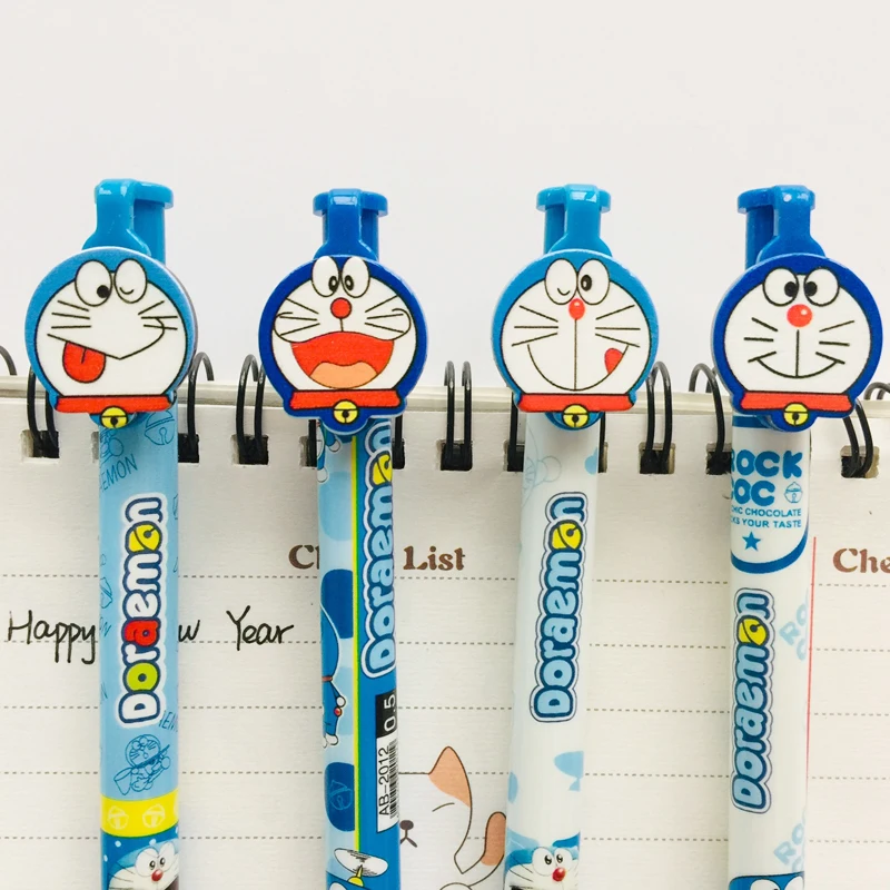 

3X Kawaii Doraemon Gel Pen Rollerball Pen Writing Pen School Office Supply Student Stationery 0.5mm Black Ink