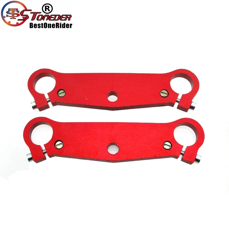 STONEDER Red Front Fork Triple Tree Clamps Plate For Chinese 47cc 49cc Mini Moto Pocket Bike Cags Mx-3 GP-RSR MTA1 MTA2 A1 A2 A3