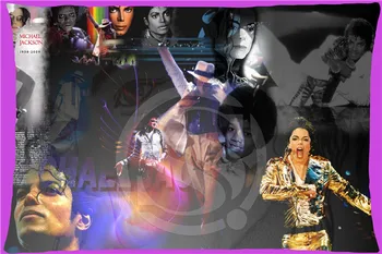 

UKPI-LF143 New Arrival Custom Men Male Celebrity Michael Jackson Zippered Rectangle Pillowcases s Size 35X45cm (one side) D43