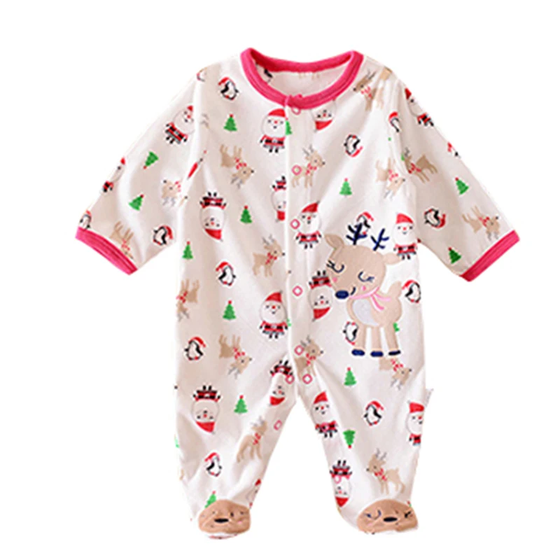 Милые зимние рождественские комбинезоны для малышей, подарок, флисовый комбинезон с длинными рукавами для младенцев, Одежда для новорожденных - Цвет: Baby Romper