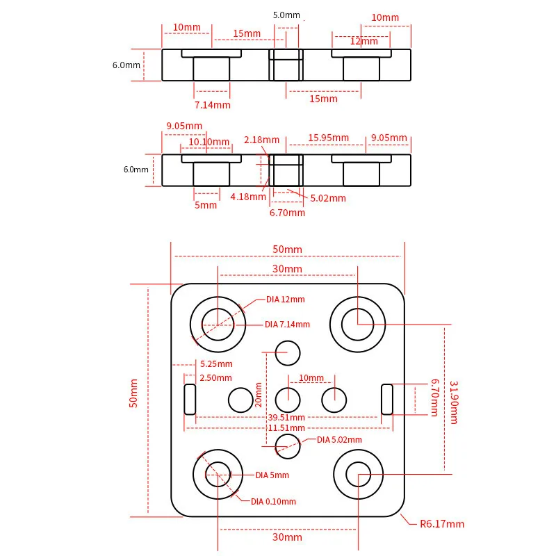 1 Набор, 3d принтер, часть Openbuilds V, портальный комплект платформ, специальная скользящая пластина для 2040 алюминиевых профилей, v-слот, мини-пять рулеток