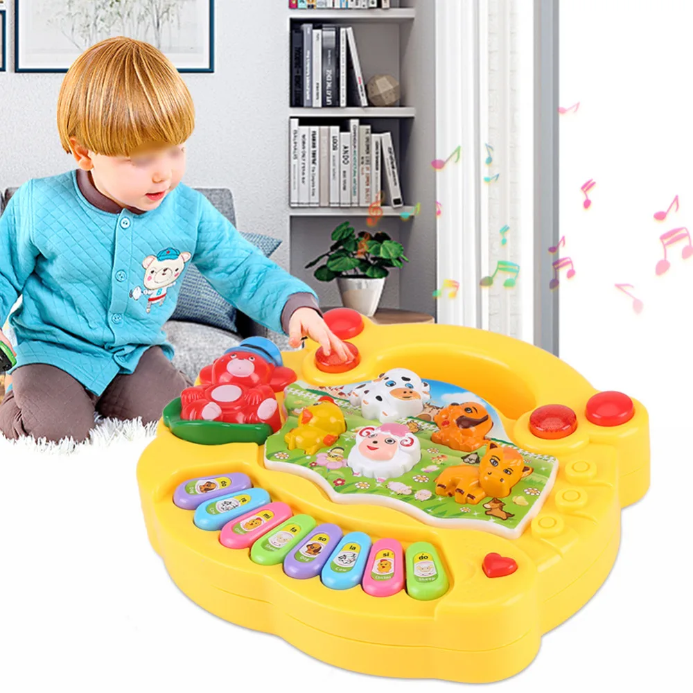 Детская развивающая клавиатура музыкальные игрушки Musique Enfant детские животные