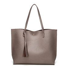 2017 Luxury Brand Women Shoulder Bag Soft Leather TopHandle Bags Ladies Tassel Tote Handbag High Quality Women’s Handbags