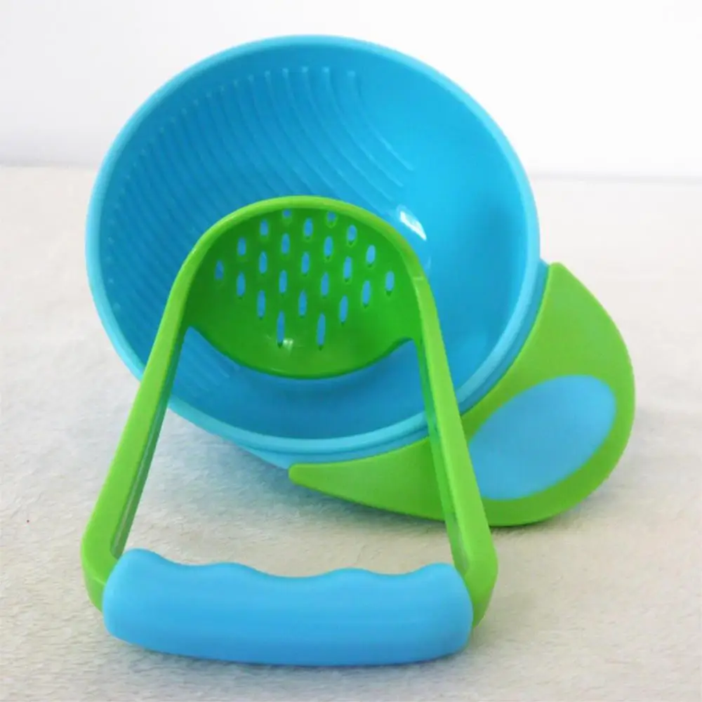 

BPA Free! 100% Food Grade Toddler Fruit Food Grinding Bowl of Juice Making Hand Gear Baby Food Mash Bowl of Baby Food Mill
