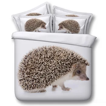 

Hedgehog Digital print Bedding Set Quilt Cover Design Bed Set Bohemian a Mini Van Bedclothes 3pcs Large size 260*225cm JF134