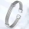 4 Styles Cable Bracelet Adjustable Size Cuff Bangle For Women New Arrival Spring Wire Line Titanium Steel Jewelry Wholesale ► Photo 2/6